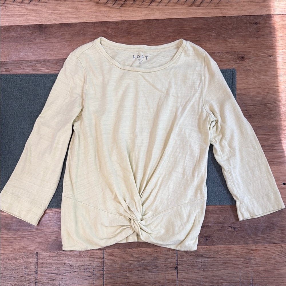 LOFT 3/4 Sleeve Knotted Top